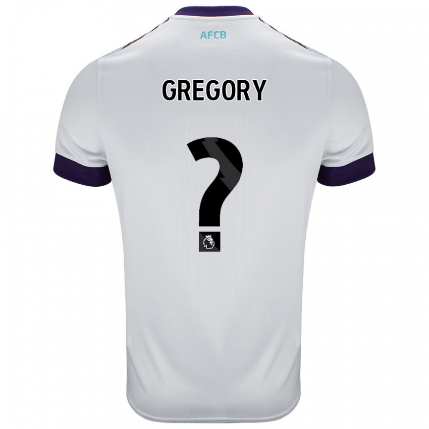 Niño Camiseta Karlos Gregory #0 Blanco Verde Púrpura 2ª Equipación 2024/25 La Camisa Argentina