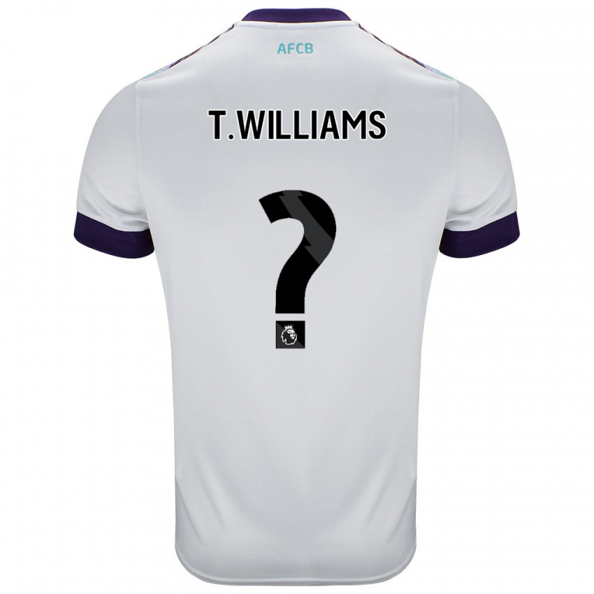 Niño Camiseta Toure Williams #0 Blanco Verde Púrpura 2ª Equipación 2024/25 La Camisa Argentina