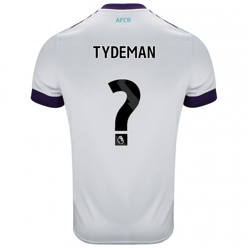 Niño Camiseta Kian Tydeman #0 Blanco Verde Púrpura 2ª Equipación 2024/25 La Camisa Argentina