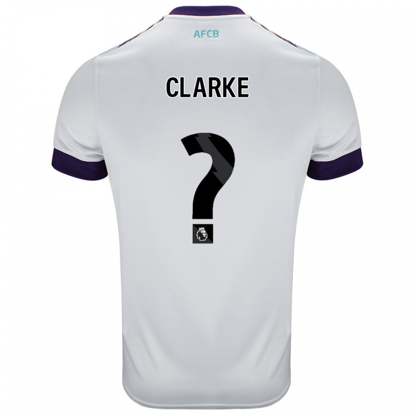 Niño Camiseta Ashley Clarke #0 Blanco Verde Púrpura 2ª Equipación 2024/25 La Camisa Argentina