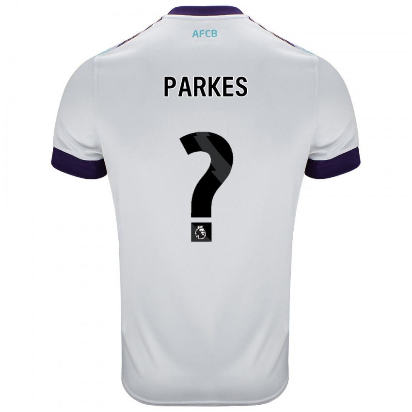 Niño Camiseta Sonny Parkes #0 Blanco Verde Púrpura 2ª Equipación 2024/25 La Camisa Argentina