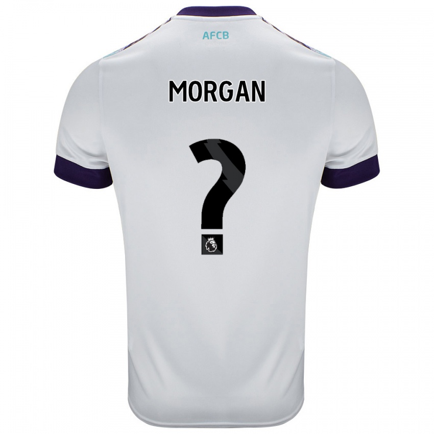 Niño Camiseta Ollie Morgan #0 Blanco Verde Púrpura 2ª Equipación 2024/25 La Camisa Argentina