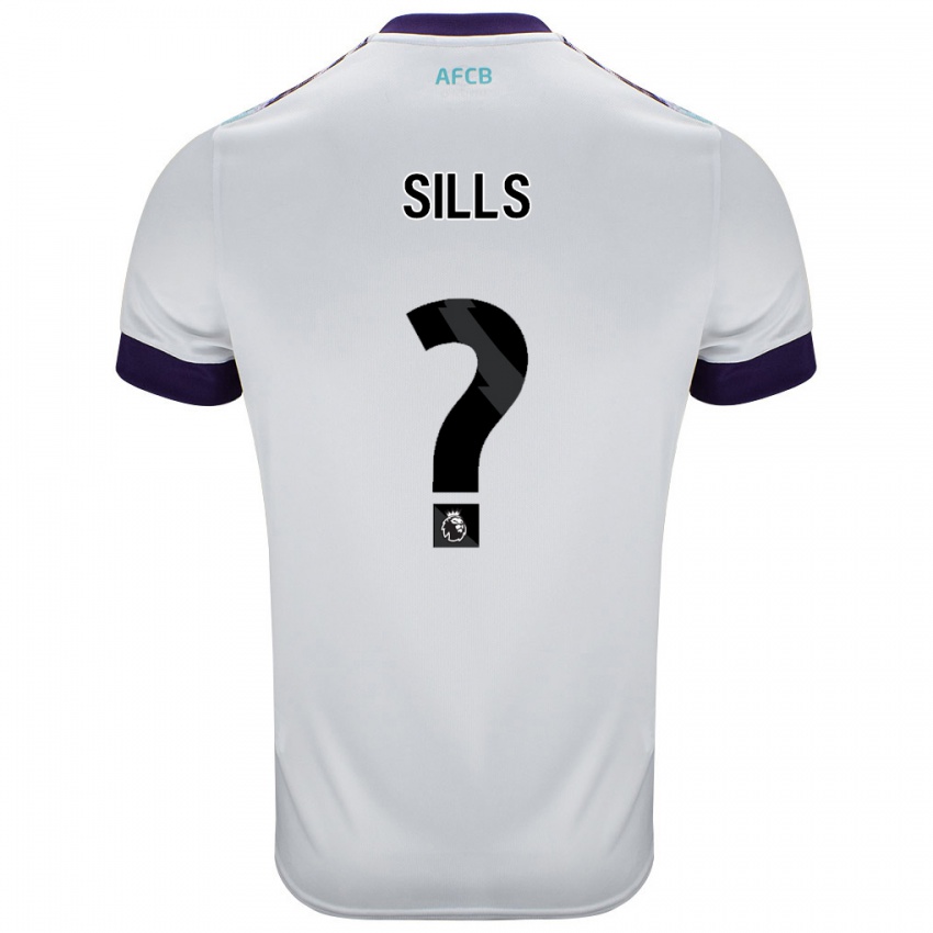 Niño Camiseta Ethan Sills #0 Blanco Verde Púrpura 2ª Equipación 2024/25 La Camisa Argentina