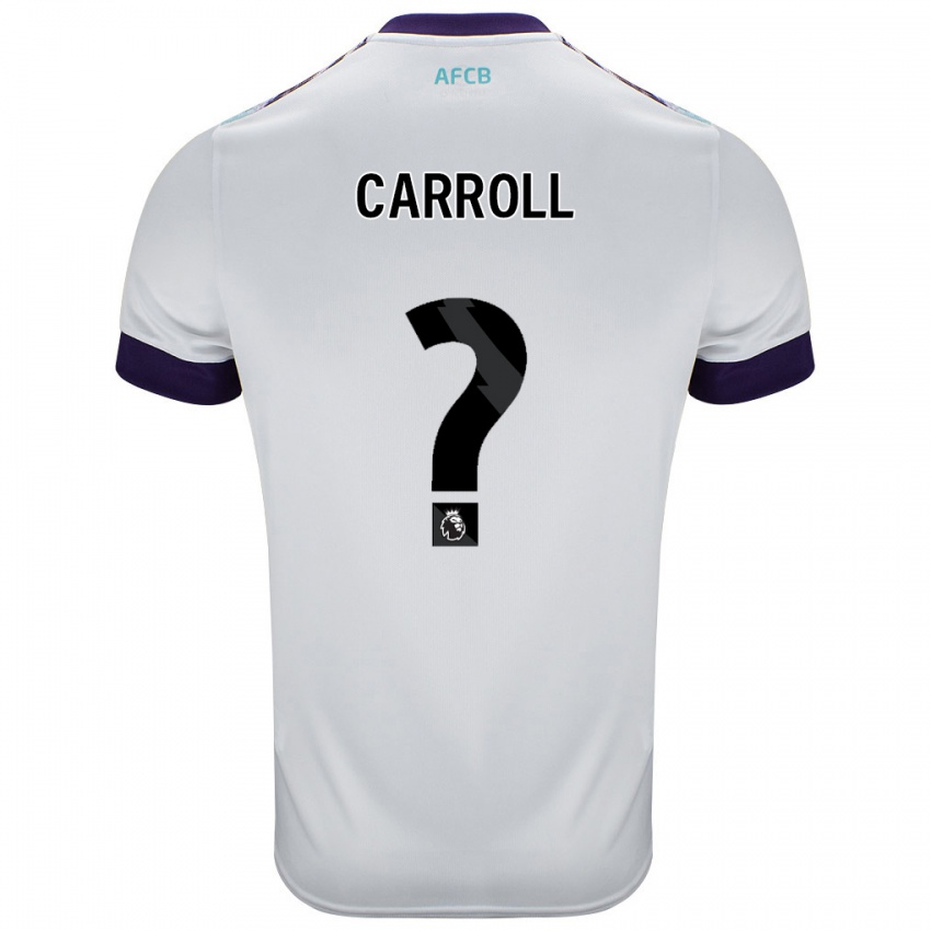 Niño Camiseta Ryan Carroll #0 Blanco Verde Púrpura 2ª Equipación 2024/25 La Camisa Argentina