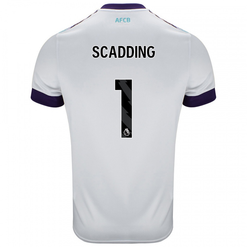 Niño Camiseta Katie Scadding #1 Blanco Verde Púrpura 2ª Equipación 2024/25 La Camisa Argentina