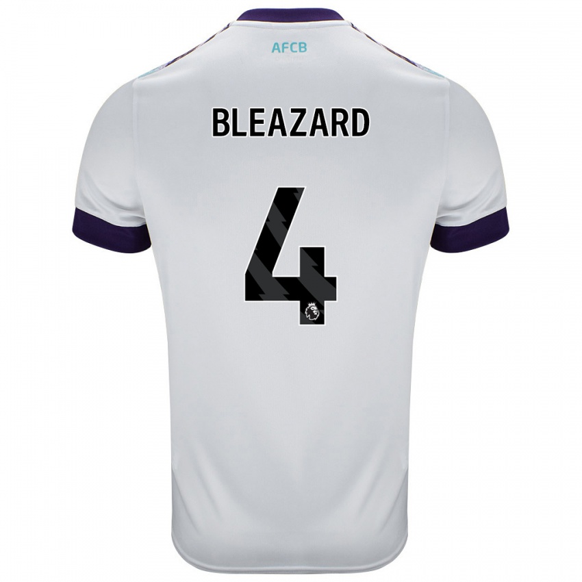 Niño Camiseta Helen Bleazard #4 Blanco Verde Púrpura 2ª Equipación 2024/25 La Camisa Argentina