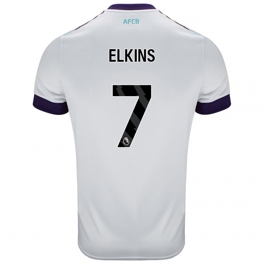 Niño Camiseta Elle Elkins #7 Blanco Verde Púrpura 2ª Equipación 2024/25 La Camisa Argentina