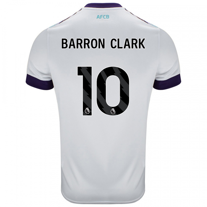 Niño Camiseta Molly Barron-Clark #10 Blanco Verde Púrpura 2ª Equipación 2024/25 La Camisa Argentina