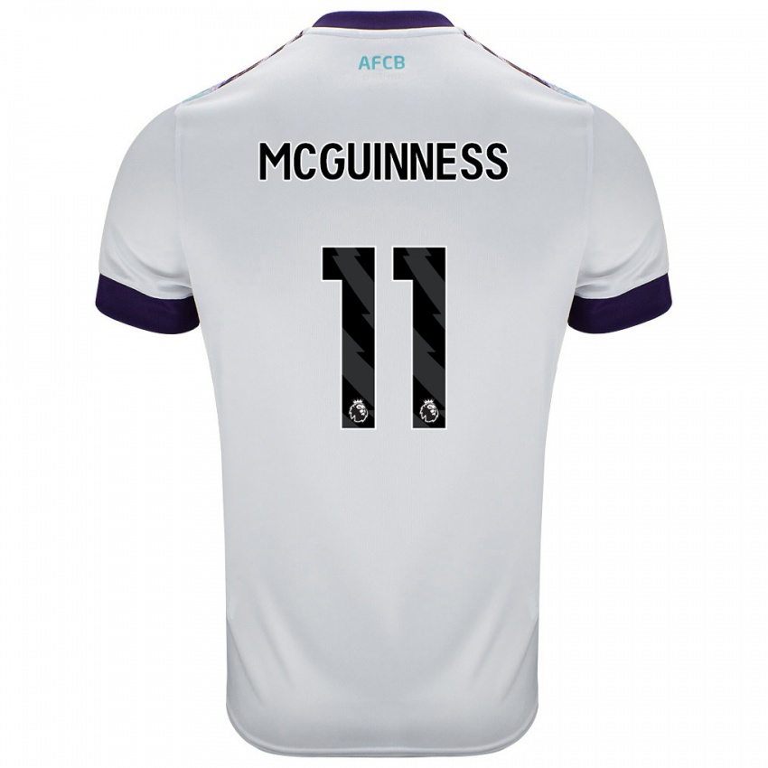 Niño Camiseta Gemma Mcguinness #11 Blanco Verde Púrpura 2ª Equipación 2024/25 La Camisa Argentina