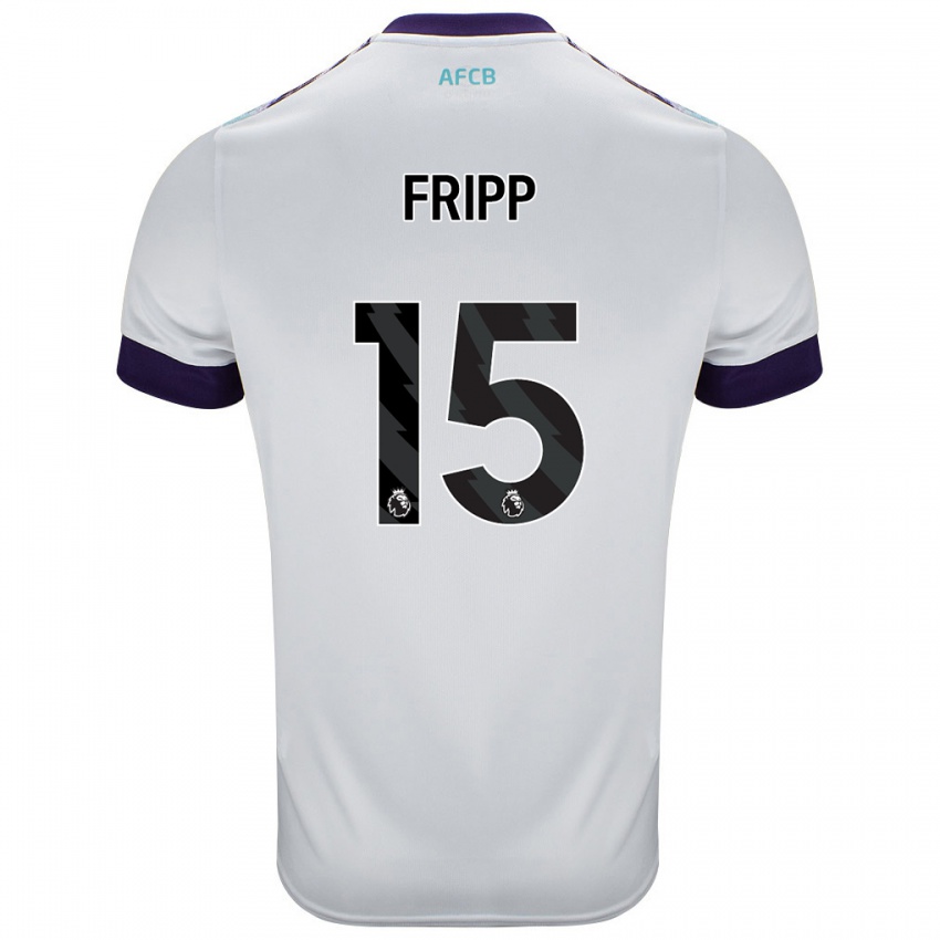 Niño Camiseta Kelly Fripp #15 Blanco Verde Púrpura 2ª Equipación 2024/25 La Camisa Argentina