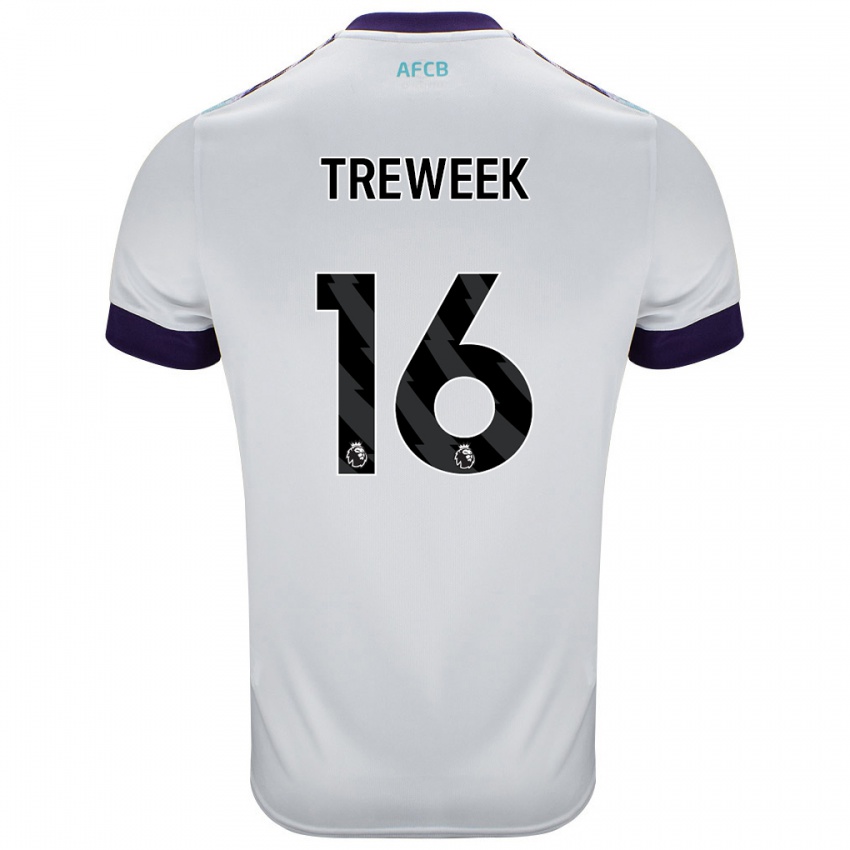 Niño Camiseta Jess Treweek #16 Blanco Verde Púrpura 2ª Equipación 2024/25 La Camisa Argentina