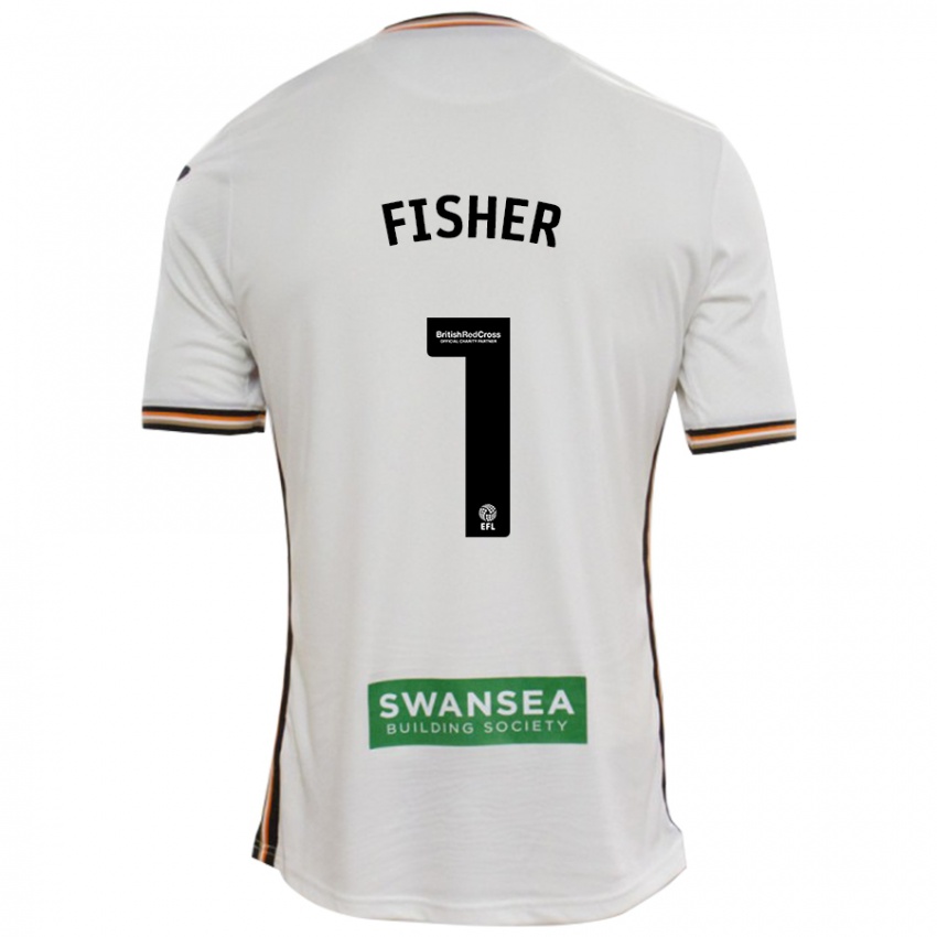 Hombre Camiseta Andy Fisher #1 Blanco 1ª Equipación 2024/25 La Camisa Argentina