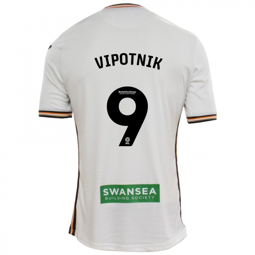 Hombre Camiseta Zan Vipotnik #9 Blanco 1ª Equipación 2024/25 La Camisa Argentina