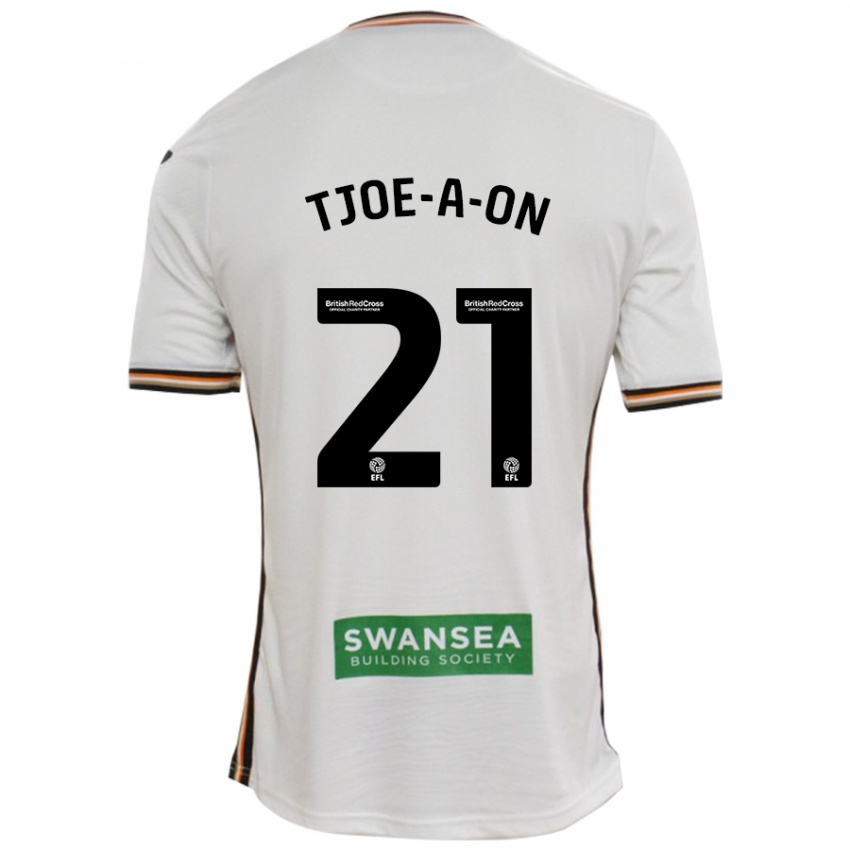 Hombre Camiseta Nathan Tjoe-A-On #21 Blanco 1ª Equipación 2024/25 La Camisa Argentina