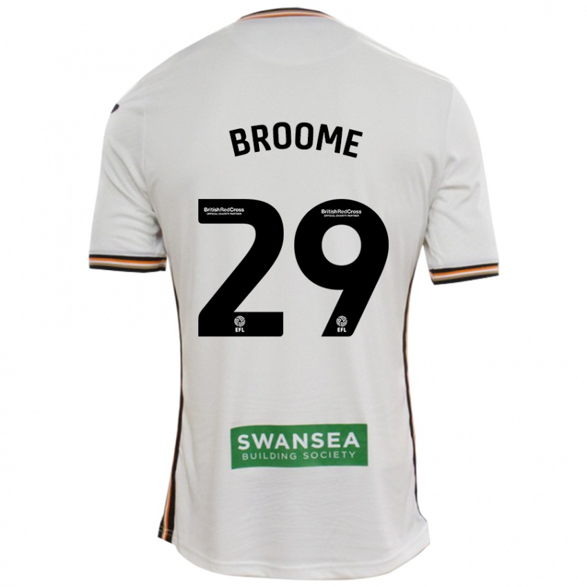 Hombre Camiseta Nathan Broome #29 Blanco 1ª Equipación 2024/25 La Camisa Argentina