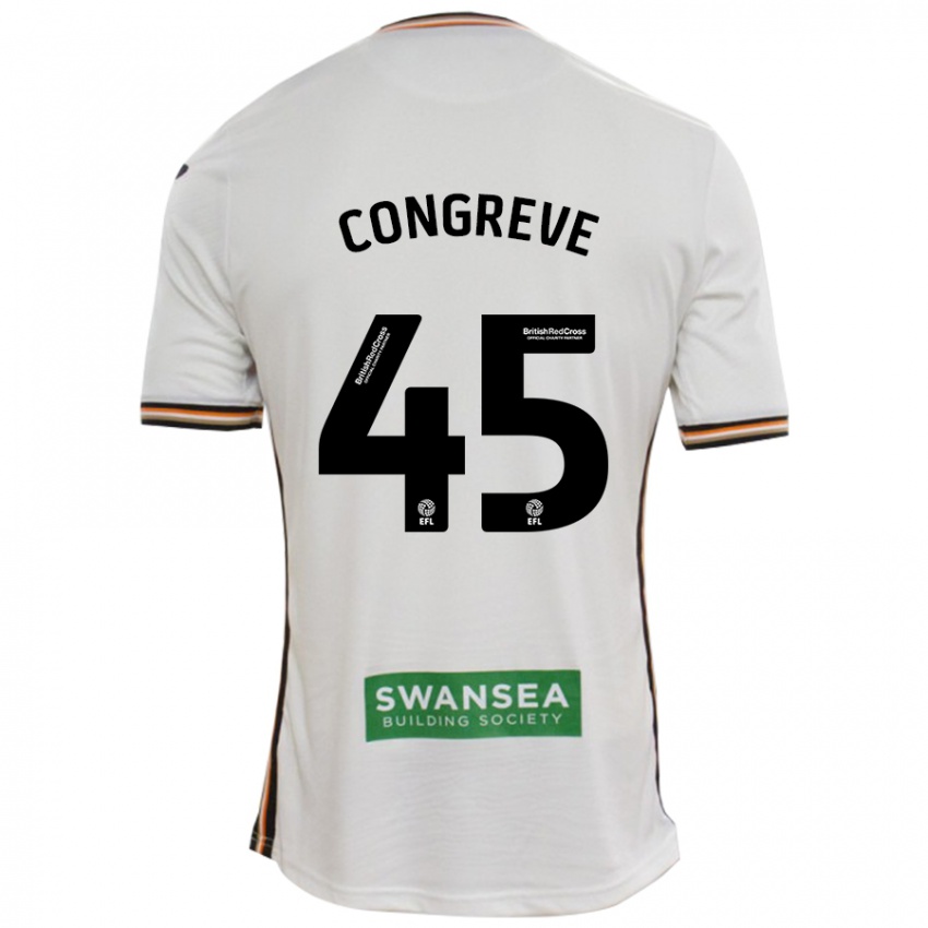 Hombre Camiseta Cameron Congreve #45 Blanco 1ª Equipación 2024/25 La Camisa Argentina