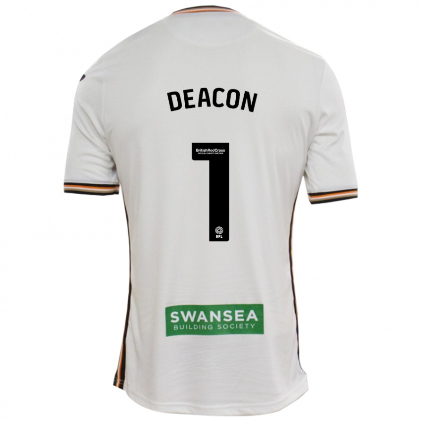 Hombre Camiseta Chelsea Deacon #1 Blanco 1ª Equipación 2024/25 La Camisa Argentina