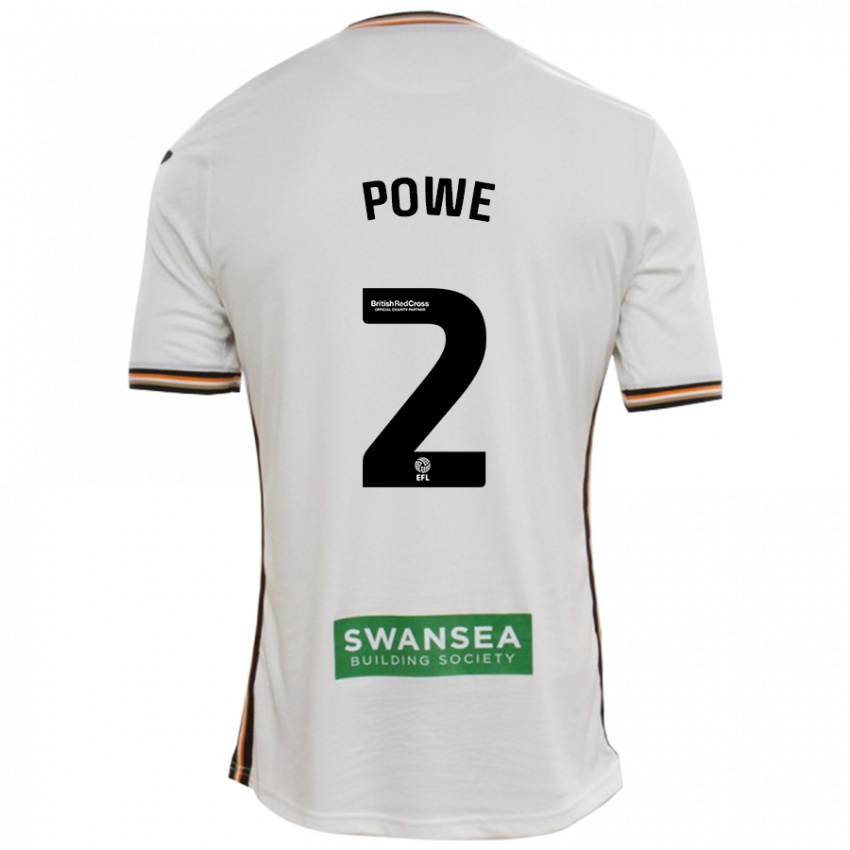 Hombre Camiseta Alicia Powe #2 Blanco 1ª Equipación 2024/25 La Camisa Argentina