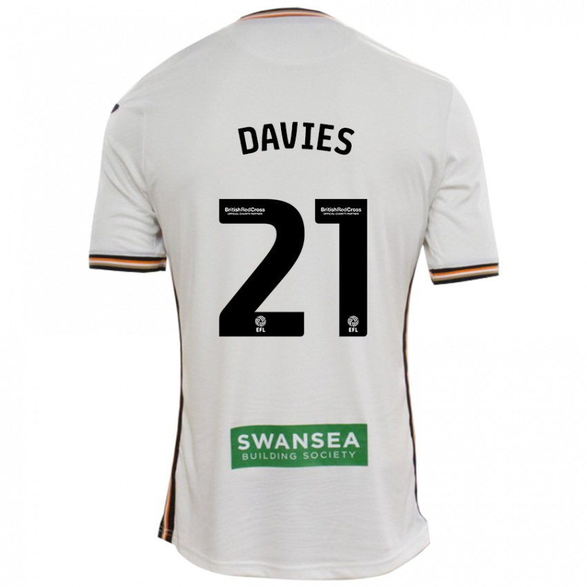 Hombre Camiseta Laura Davies #21 Blanco 1ª Equipación 2024/25 La Camisa Argentina