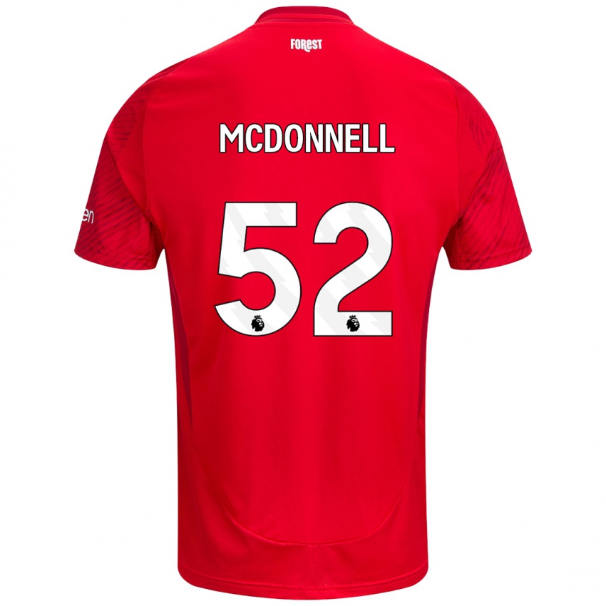 Hombre Camiseta Jamie Mcdonnell #52 Rojo Blanco 1ª Equipación 2024/25 La Camisa Argentina