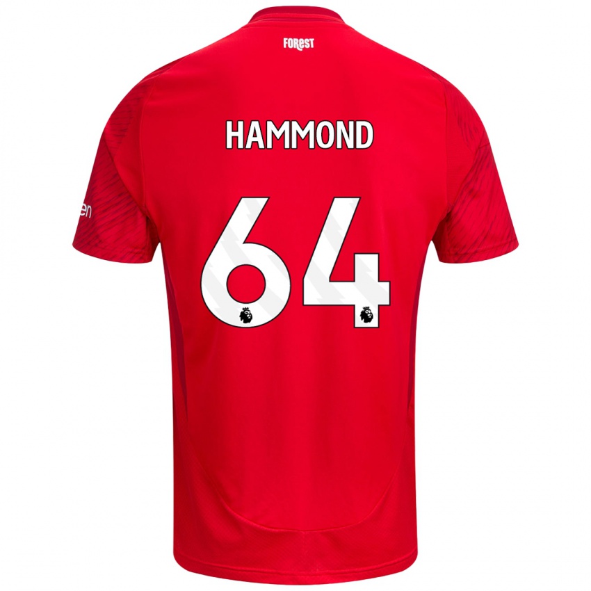 Hombre Camiseta Ben Hammond #64 Rojo Blanco 1ª Equipación 2024/25 La Camisa Argentina