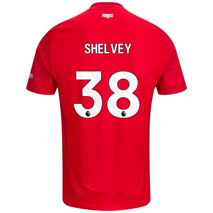 Hombre Camiseta George Shelvey #38 Rojo Blanco 1ª Equipación 2024/25 La Camisa Argentina