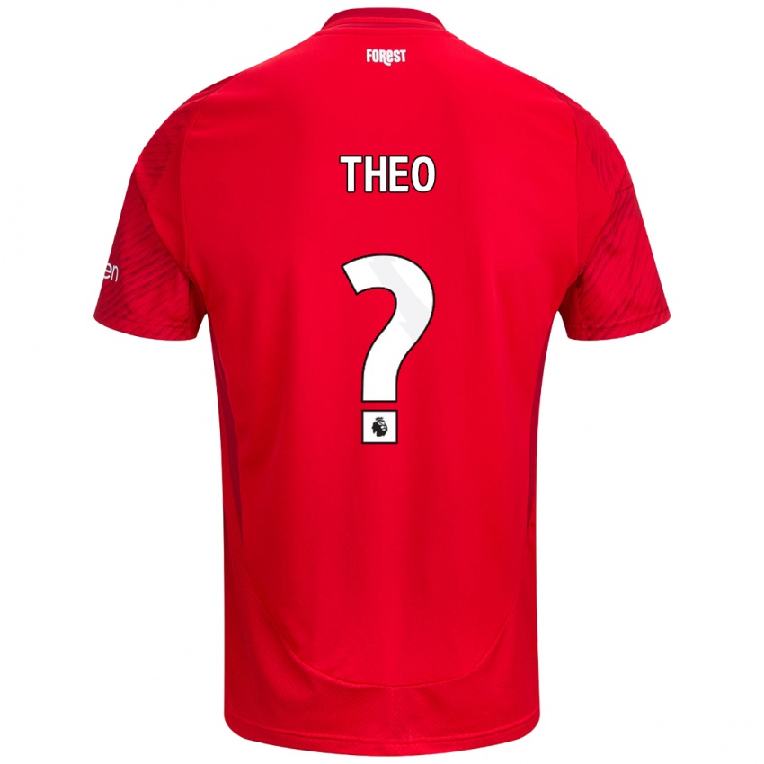 Hombre Camiseta Theo Robinson #0 Rojo Blanco 1ª Equipación 2024/25 La Camisa Argentina