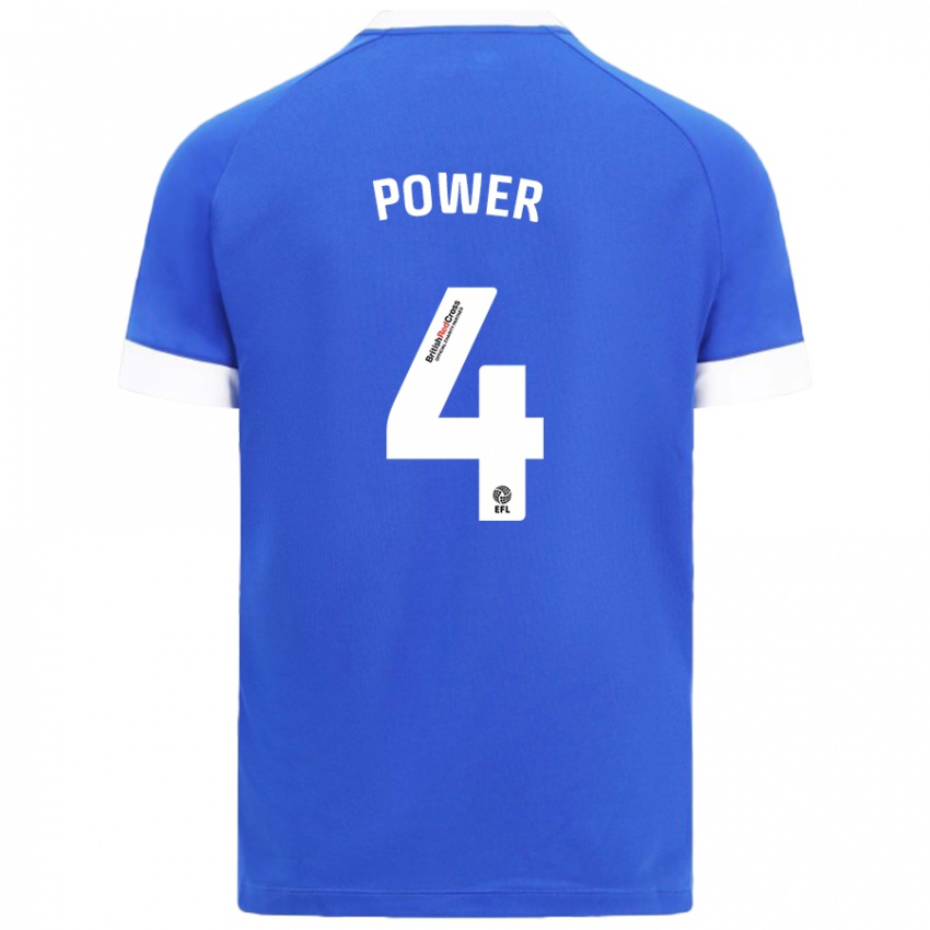 Hombre Camiseta Hannah Power #4 Azul Cielo 1ª Equipación 2024/25 La Camisa Argentina