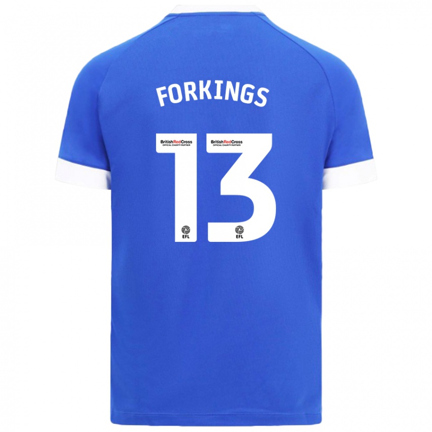 Hombre Camiseta Amelia Forkings #13 Azul Cielo 1ª Equipación 2024/25 La Camisa Argentina