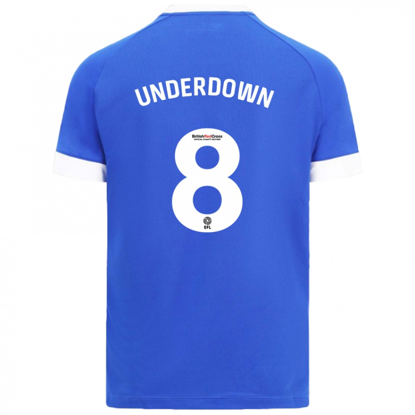 Hombre Camiseta Kanisha Underdown #8 Azul Cielo 1ª Equipación 2024/25 La Camisa Argentina