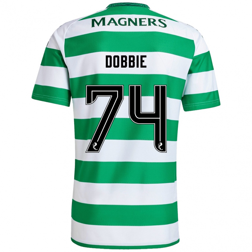 Hombre Camiseta Lewis Dobbie #74 Verde Blanco 1ª Equipación 2024/25 La Camisa Argentina