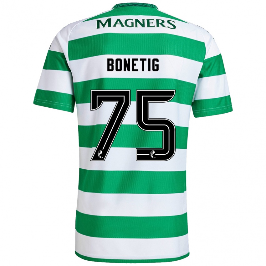 Hombre Camiseta Liam Bonetig #75 Verde Blanco 1ª Equipación 2024/25 La Camisa Argentina