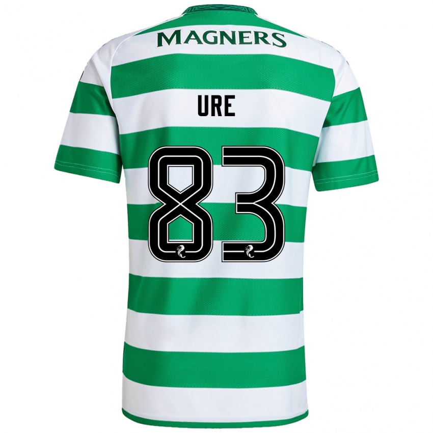 Hombre Camiseta Kyle Ure #83 Verde Blanco 1ª Equipación 2024/25 La Camisa Argentina