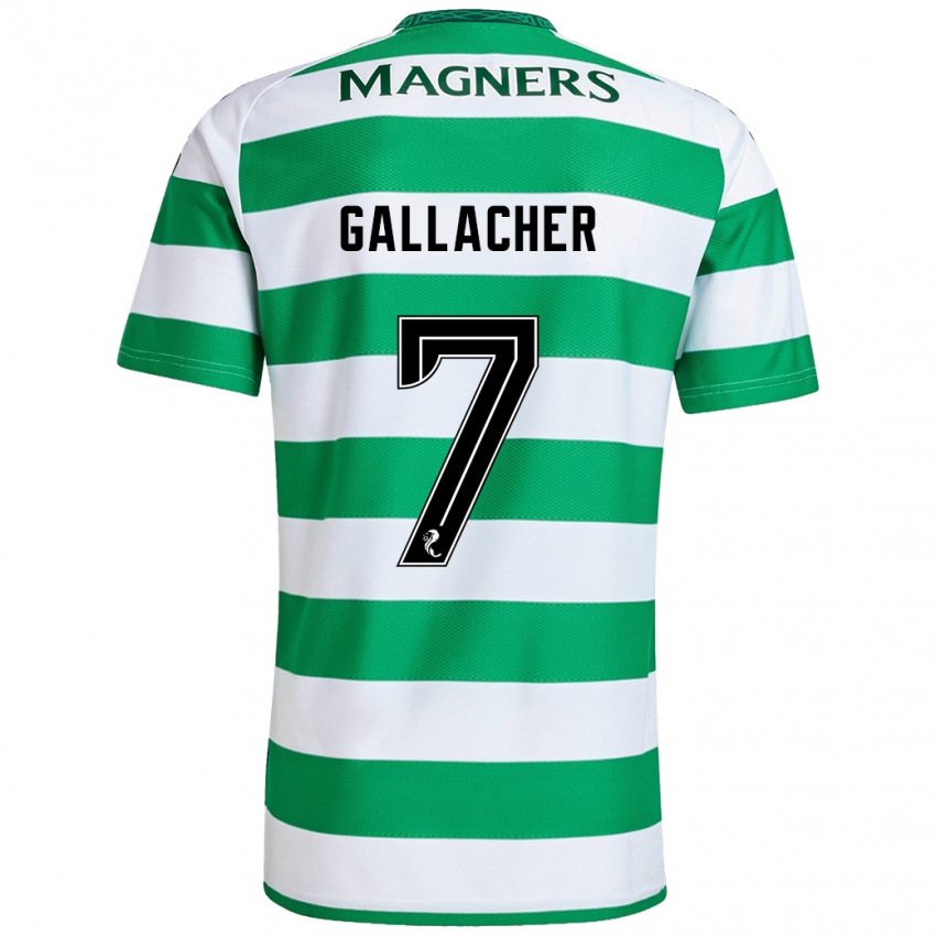 Hombre Camiseta Amy Gallacher #7 Verde Blanco 1ª Equipación 2024/25 La Camisa Argentina