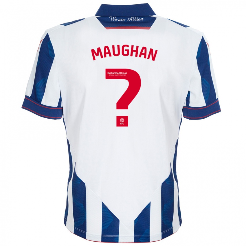 Hombre Camiseta Alfie Maughan #0 Blanco Azul Oscuro 1ª Equipación 2024/25 La Camisa Argentina