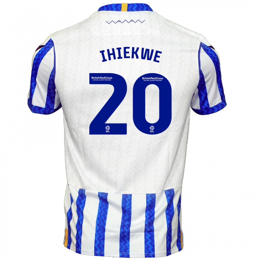 Hombre Camiseta Michael Ihiekwe #20 Azul Blanco 1ª Equipación 2024/25 La Camisa Argentina