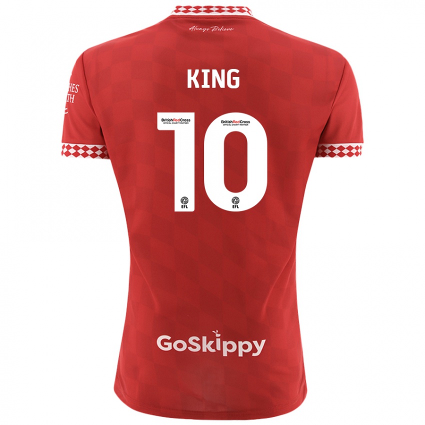 Hombre Camiseta Andy King #10 Rojo 1ª Equipación 2024/25 La Camisa Argentina