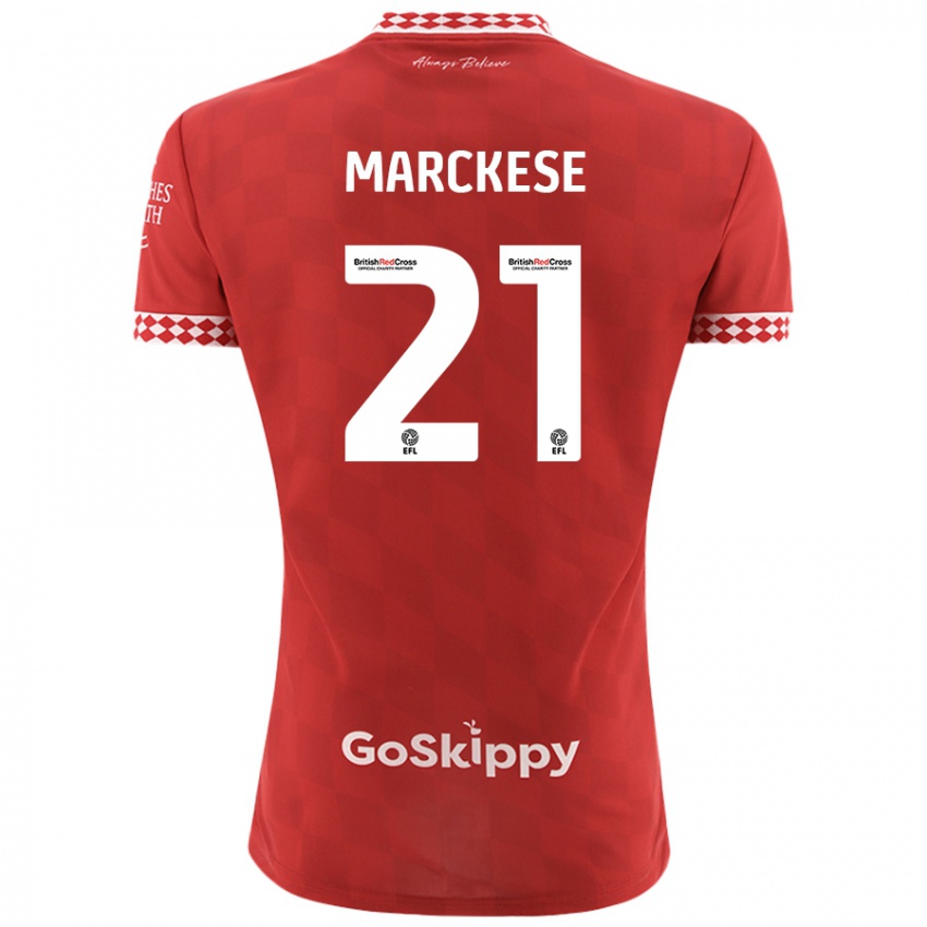 Hombre Camiseta Kaylan Marckese #21 Rojo 1ª Equipación 2024/25 La Camisa Argentina