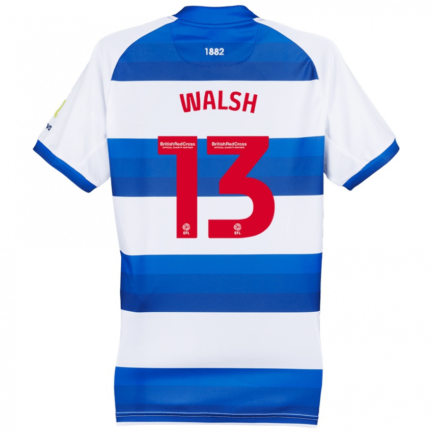 Hombre Camiseta Joe Walsh #13 Blanco Azul 1ª Equipación 2024/25 La Camisa Argentina