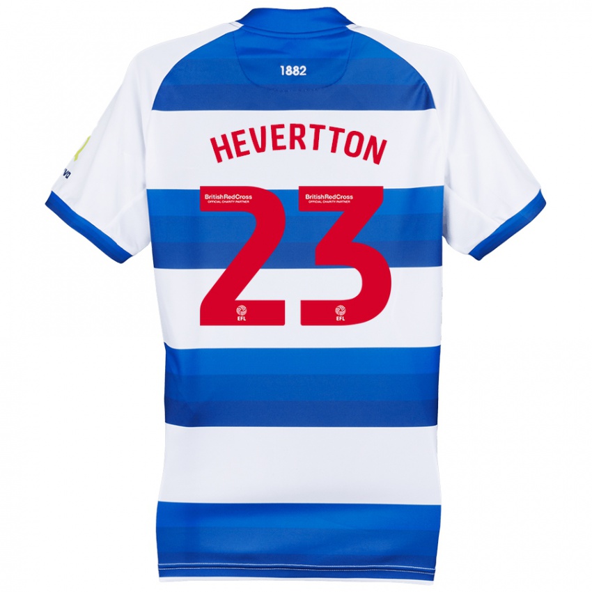 Hombre Camiseta Hevertton #23 Blanco Azul 1ª Equipación 2024/25 La Camisa Argentina