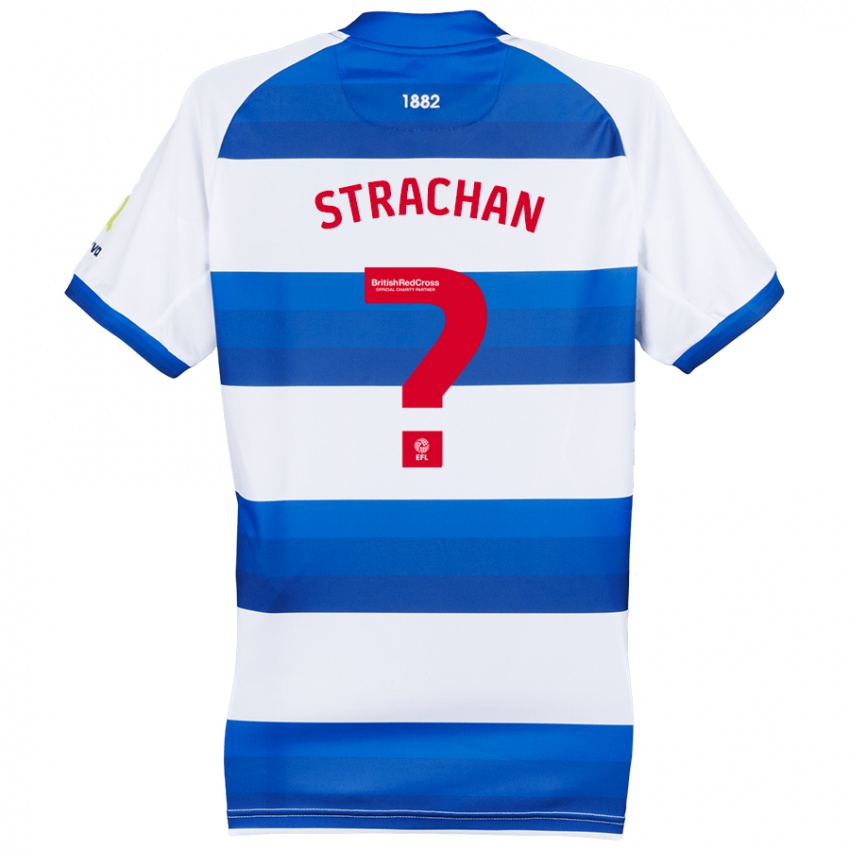 Hombre Camiseta Lorenzo Strachan #0 Blanco Azul 1ª Equipación 2024/25 La Camisa Argentina