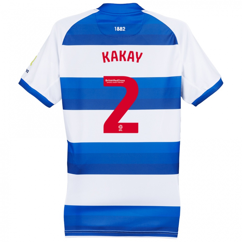 Hombre Camiseta Osman Kakay #2 Blanco Azul 1ª Equipación 2024/25 La Camisa Argentina