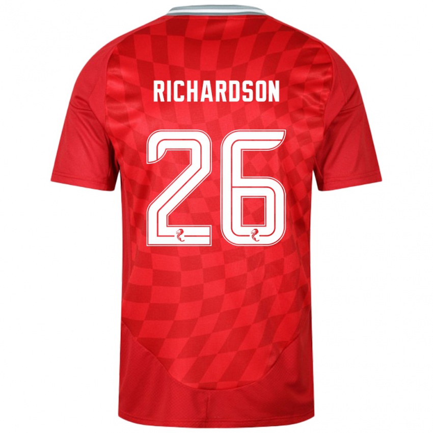 Hombre Camiseta Jayden Richardson #26 Rojo 1ª Equipación 2024/25 La Camisa Argentina