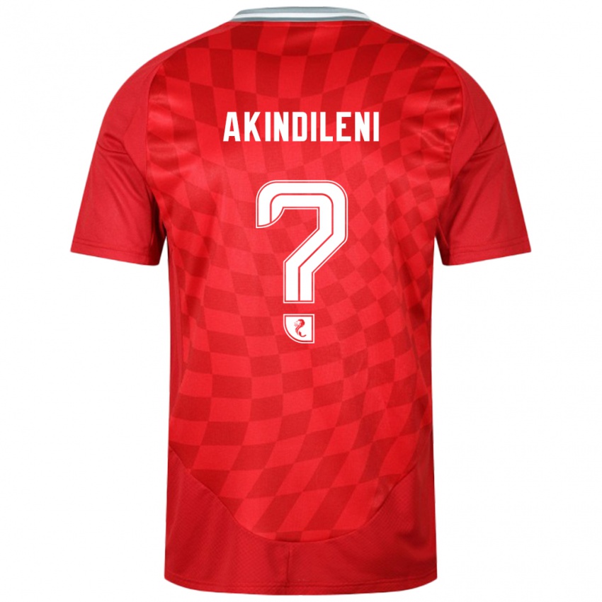 Hombre Camiseta Timothy Akindileni #0 Rojo 1ª Equipación 2024/25 La Camisa Argentina