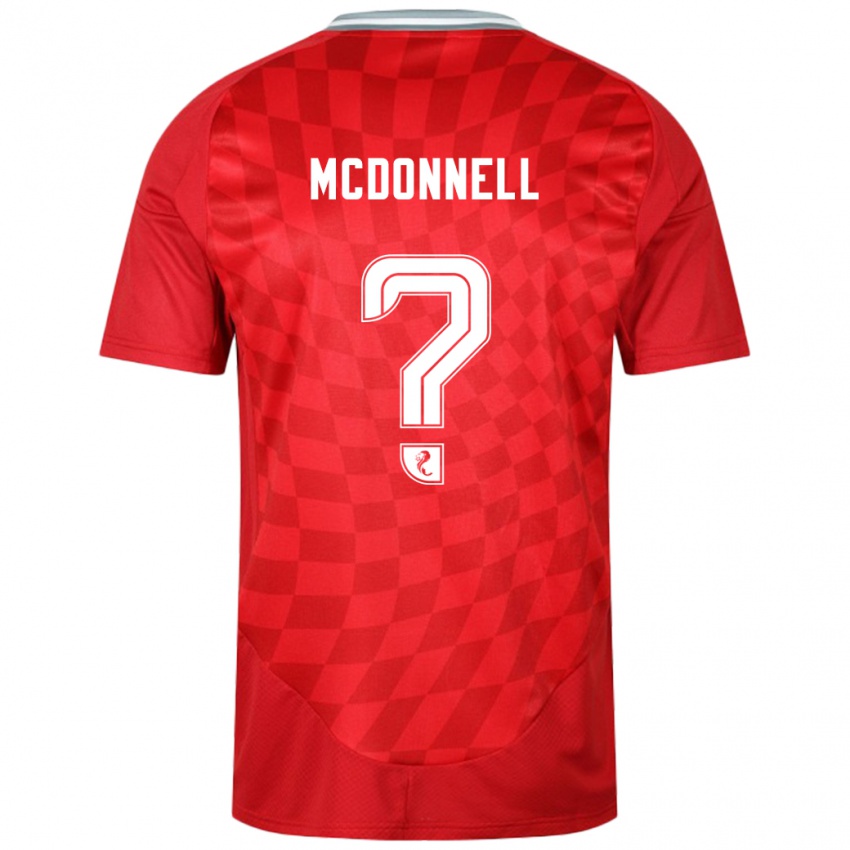 Hombre Camiseta Noah Mcdonnell #0 Rojo 1ª Equipación 2024/25 La Camisa Argentina