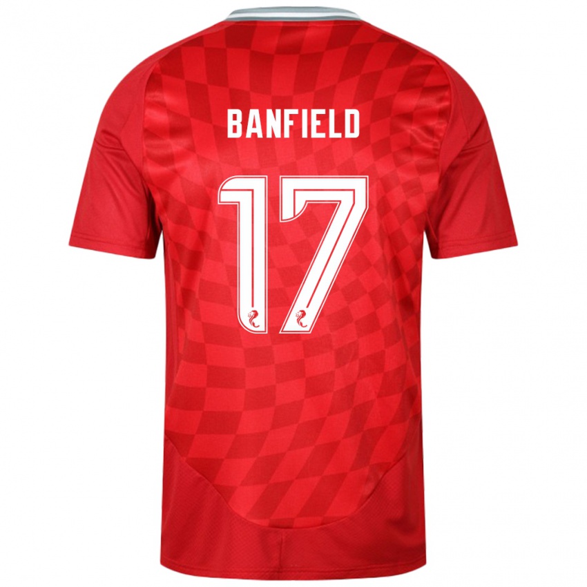 Hombre Camiseta Keeley Banfield #17 Rojo 1ª Equipación 2024/25 La Camisa Argentina