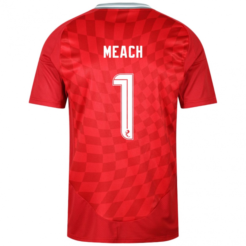 Hombre Camiseta Aaliyah-Jay Meach #1 Rojo 1ª Equipación 2024/25 La Camisa Argentina