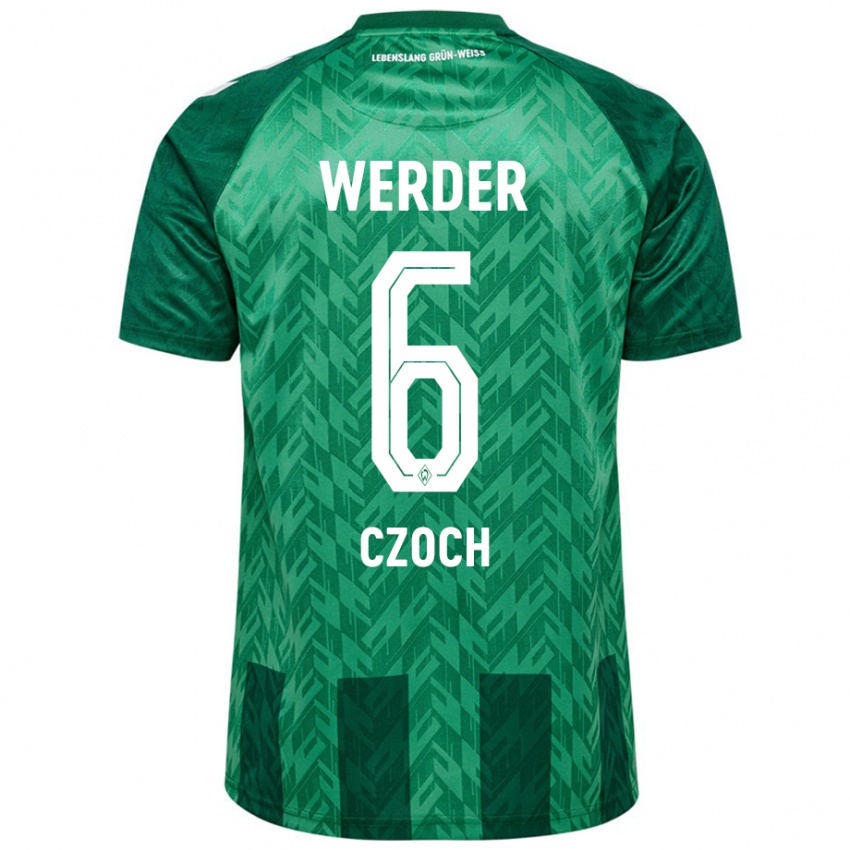 Hombre Camiseta Mike Czoch #6 Verde 1ª Equipación 2024/25 La Camisa Argentina