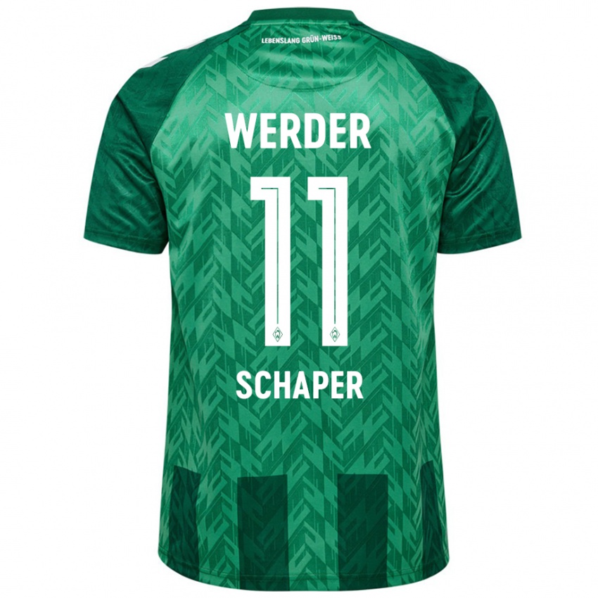 Hombre Camiseta Wilken Schaper #11 Verde 1ª Equipación 2024/25 La Camisa Argentina