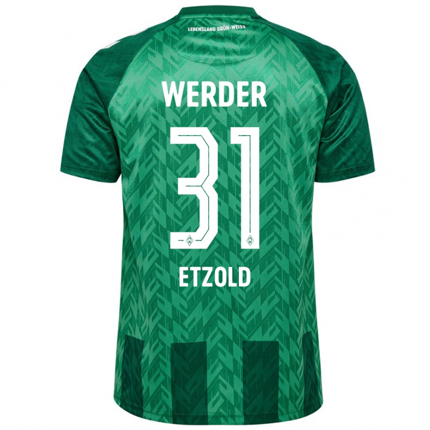 Hombre Camiseta Hannah Etzold #31 Verde 1ª Equipación 2024/25 La Camisa Argentina